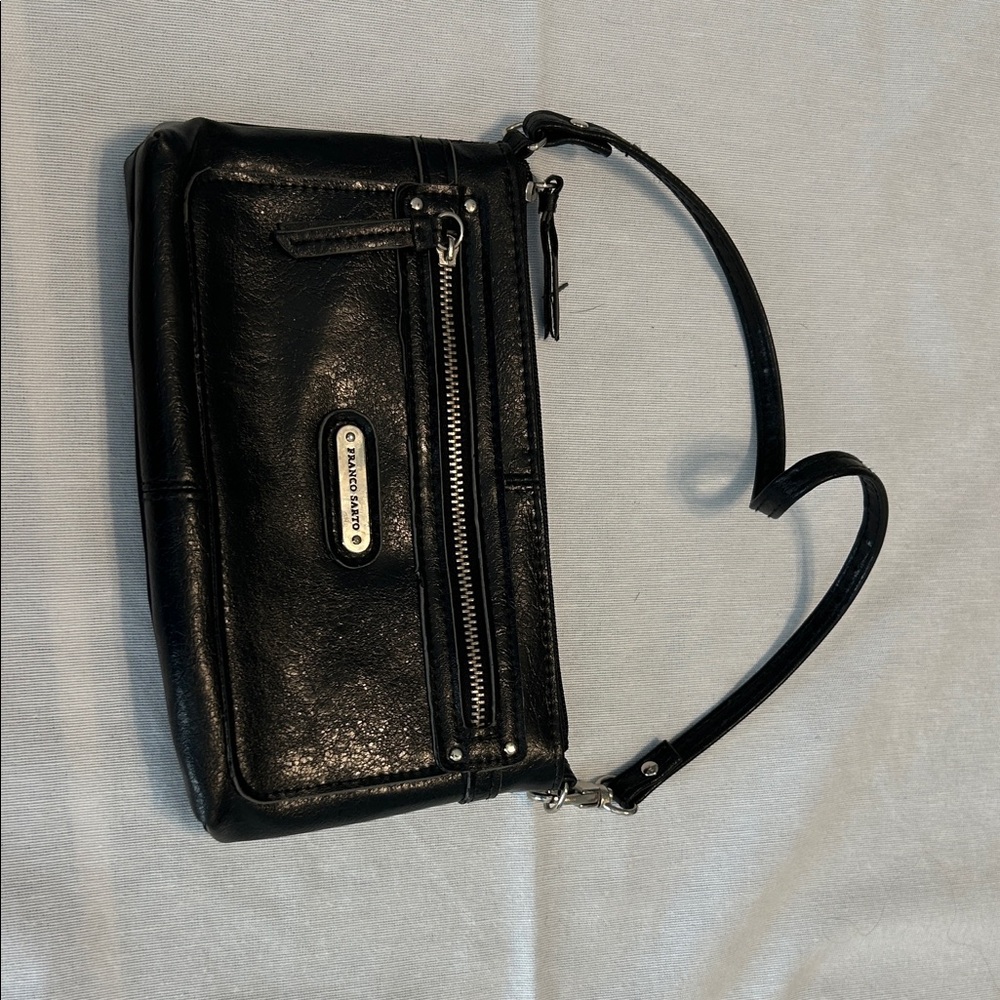Franco Sarto Black Leather Wristlet